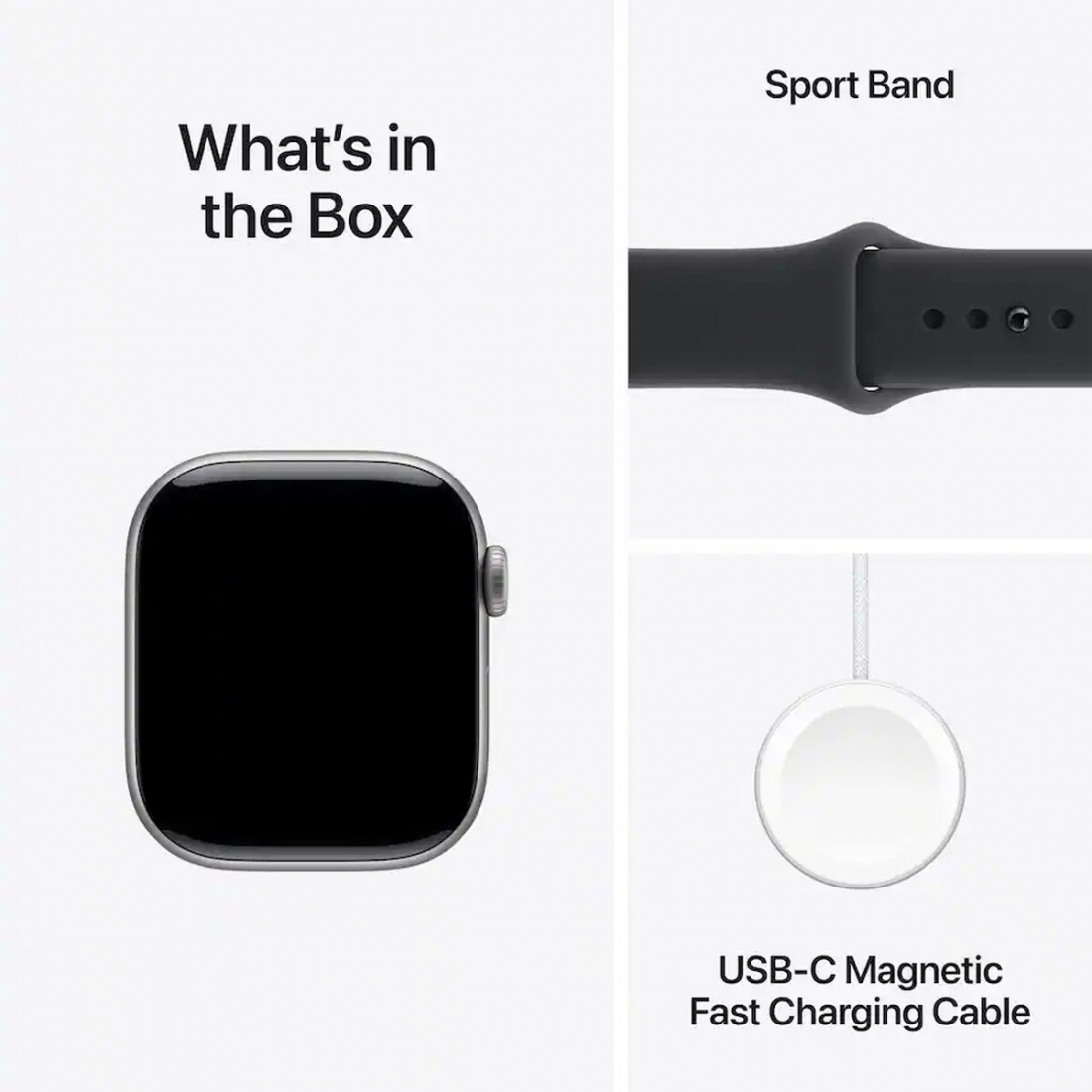 Apple Watch Series 11 (GPS) - 46mm Aluminum Case, Black Sport Band ML,
